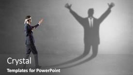  Presentation with boxing - Beautiful theme featuring businessman-with-boxing-gloves-fighting backdrop and a gray colored foreground