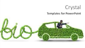  Presentation with car - Amazing theme having businessman-with-car-powered backdrop and a white colored foreground