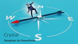  Presentation with compass - PPT layouts having businessman-with-compass-looking background and a teal colored foreground