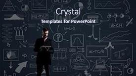  Presentation with schematic - Colorful slides enhanced with businessman with computer tablet schematic background business and office concept backdrop and a wine colored foreground