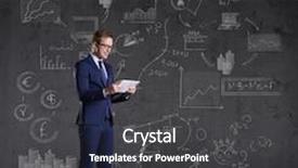  Presentation with schematic - Amazing presentation design having businessman with computer tablet schematic background business and office concept backdrop and a dark gray colored foreground