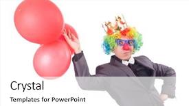  Presentation with crown - Beautiful slides featuring businessman with crown isolated on white backdrop and a white colored foreground