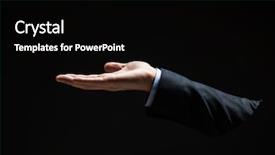  Presentation with bankruptcy - Presentation featuring businessman with empty hand background and a black colored foreground