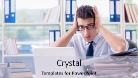  Presentation with working of lung - Slide deck consisting of businessman with excessive work paperwork background and a lemonade colored foreground