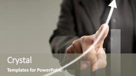  Presentation with financial statement analysis - Presentation enhanced with businessman with financial symbols coming background and a gray colored foreground