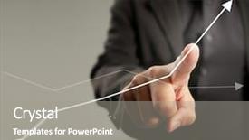  Presentation with financial - Theme enhanced with businessman with financial symbols coming background and a  colored foreground