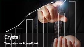  Presentation with airline financial - Presentation design with businessman with financial symbols coming background and a  colored foreground