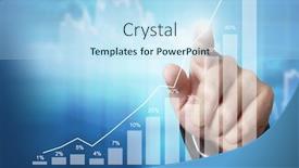  Presentation with financial - PPT theme enhanced with businessman-with-financial-symbols-coming background and a light blue colored foreground