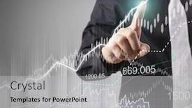  Presentation with financial - Colorful theme enhanced with businessman-with-financial-symbols-coming backdrop and a light gray colored foreground