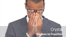  Presentation with hands holding - Presentation featuring businessman-with-glasses-holding background and a gray colored foreground