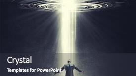  Presentation with spread - Theme with businessman with hands spread apart background and a dark gray colored foreground