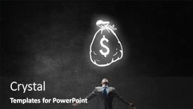  Presentation with spread - Amazing PPT theme having billionaire - businessman with hands spread apart backdrop and a dark gray colored foreground