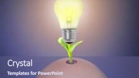  Presentation with solutions - Beautiful presentation featuring businessman-with-new-ideas backdrop and a ocean colored foreground