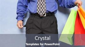  Presentation with money - Slide deck having businessman-with-no-money-left background and a gray colored foreground