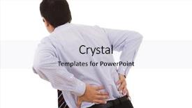  Presentation with back pain - PPT theme featuring businessman with pain background and a  colored foreground