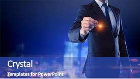  Presentation with mix berry mixed berries - Beautiful slide set featuring businessman with pen in hand backdrop and a cobalt blue colored foreground