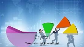  Presentation with pie chart - PPT layouts featuring businessman-with-pie-chart background and a light blue colored foreground