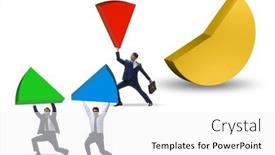  Presentation with pie chart - Slide deck consisting of businessman-with-pie-chart background and a white colored foreground