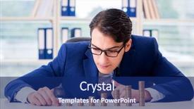  Presentation with stacks of rupee coins - Cool new slide set with businessman with stacks of coins backdrop and a navy blue colored foreground