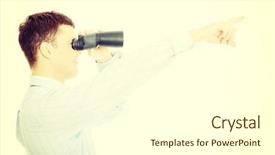  Presentation with vision - Amazing slide set having businessman with vision backdrop and a cream colored foreground