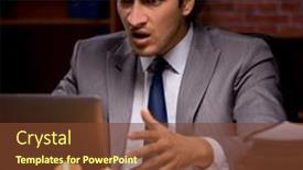  Presentation with life memorial candle light - Presentation theme consisting of businessman-working-late-in-office background and a tawny brown colored foreground