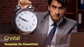  Presentation with life memorial candle light - PPT layouts with businessman-working-late-in-office background and a tawny brown colored foreground