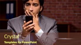  Presentation with life memorial candle light - Slides featuring businessman-working-late-in-office and a tawny brown colored foreground