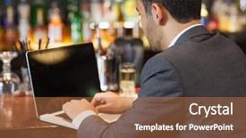  Presentation with classy award - Presentation design featuring green bell peppers ready to be stuffed on a wooden table background and a gray colored foreground