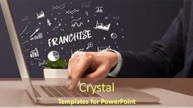  Presentation with laptop - Presentation with businessman-working-on-laptop-business background and a coral colored foreground