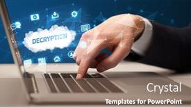  Presentation with laptop - Slide deck with businessman-working-on-laptop background and a violet colored foreground