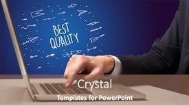  Presentation with best - Theme with businessman-working-on-laptop background and a violet colored foreground