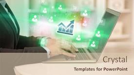  Presentation with laptop - Theme having businessman-working-on-laptop background and a lemonade colored foreground