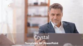  Presentation with entrepreneur - Presentation theme having businessman-working-with-laptop-computer background and a  colored foreground