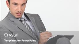  Presentation with birthday organizer - Amazing theme having businessman writing on an organizer backdrop and a  colored foreground