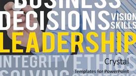  Presentation with leadership in health - Presentation design having businessman writing words to define background and a light blue colored foreground