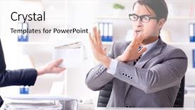  Presentation with bribe - Amazing slides having businessmanbeing offered bribe for breaking backdrop and a white colored foreground