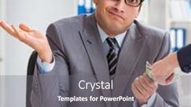  Presentation with bribe - Amazing presentation theme having businessmanbeing-offered-bribe-for-breaking backdrop and a gray colored foreground