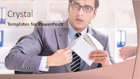  Presentation with bribe - PPT theme consisting of businessmanbeing-offered-bribe-for-breaking background and a lemonade colored foreground