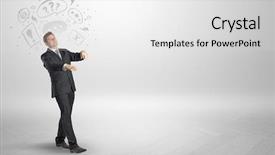  Presentation with sickness - Slide deck featuring businessmans nightmare - sleeping sickness young businessman background and a white colored foreground