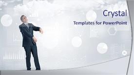  Presentation with work ethic - Presentation theme having businessmans nightmare - workaholic businessman dreaming about his background and a sky blue colored foreground