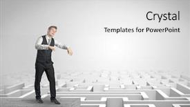  Presentation with elegant - Slide set with businessmans nightmare - zombi elegant businessman background and a white colored foreground