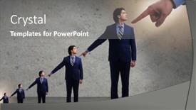  Presentation with success failures - Slides having businessmen-blaming-each background and a gray colored foreground