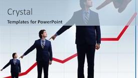  Presentation with success failures - Slide deck having businessmen-blaming-each background and a light blue colored foreground