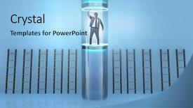  Presentation with fast speed broadband accelerate internet - Colorful slides enhanced with businessmen in accelerated and fast backdrop and a  colored foreground