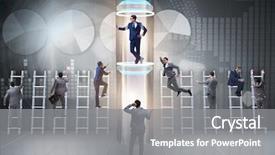  Presentation with fast speed broadband accelerate internet - Colorful slide deck enhanced with businessmen in accelerated and fast backdrop and a  colored foreground