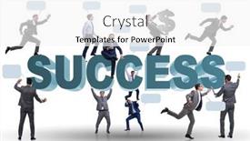  Presentation with business success - Cool new presentation theme with businessmen-in-success-business-concept backdrop and a white colored foreground