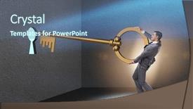  Presentation with teamwork - Slides consisting of businessmen in team and teamwork background and a ocean colored foreground