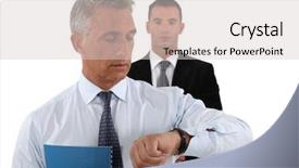  Presentation with journey line - Audience pleasing presentation theme consisting of businessmen rushing to meet dead backdrop and a lemonade colored foreground