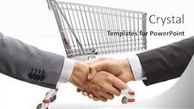  Presentation with shaking hands - PPT layouts having businessmen-shaking-hands-in-front and a white colored foreground