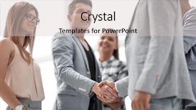  Presentation with peace education two smiley hands - Amazing PPT theme having businessmen shaking hands two confident backdrop and a lemonade colored foreground